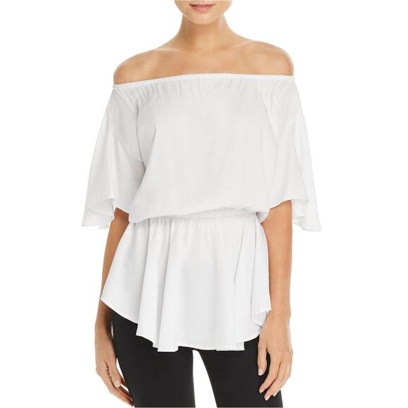 MLM Label Womens Striped Knit Blouse, White, NWT - Picture 1 of 1